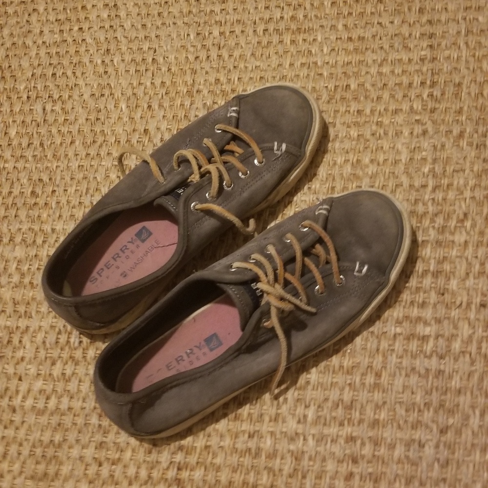 Grey women's sperry sneakers